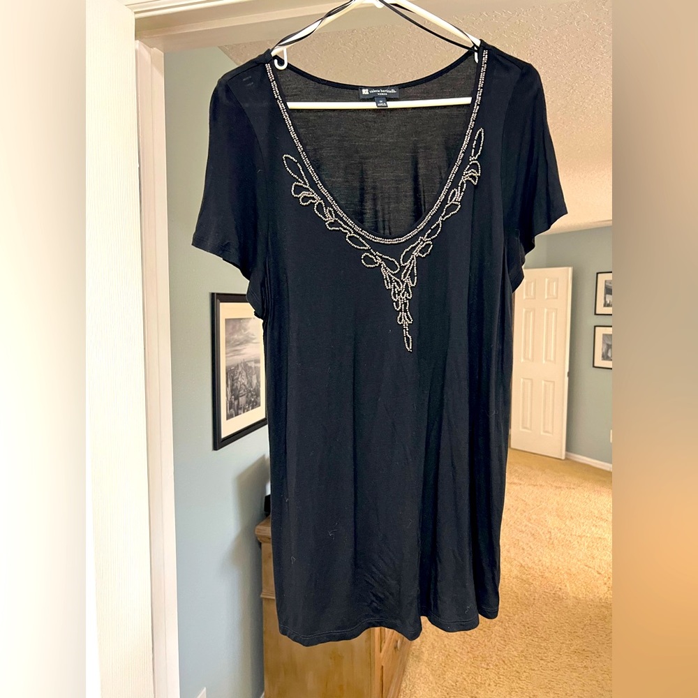 Valerie Bertinelli cotton, beaded shirt.